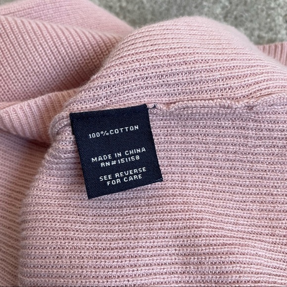525 America Revolve Pink 100% Cotton Fine Knit Rob Square Neck Sweater EUC Sz M - Picture 6 of 8